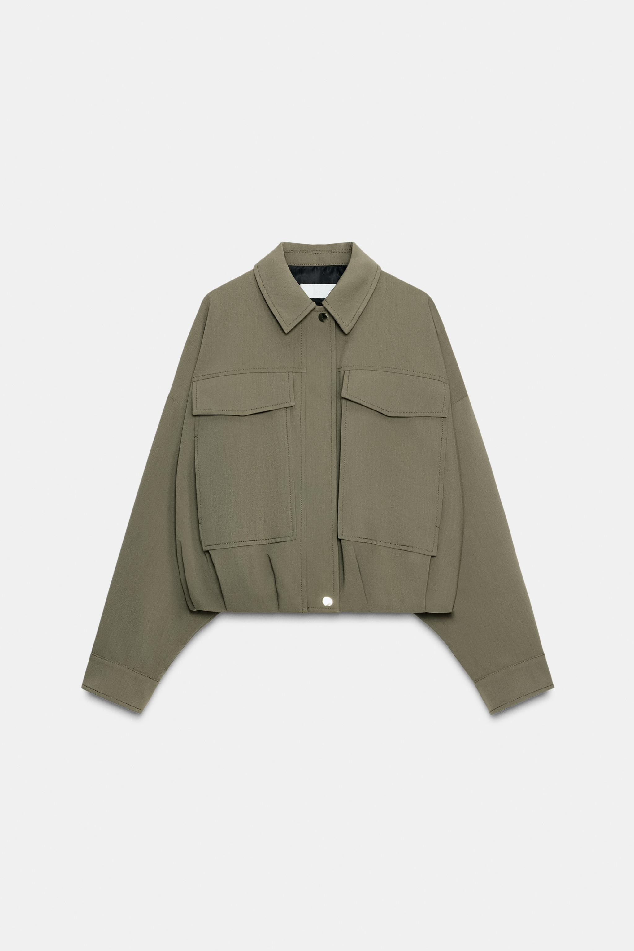 PLEATED HEM BOMBER JACKET | Zara UK
