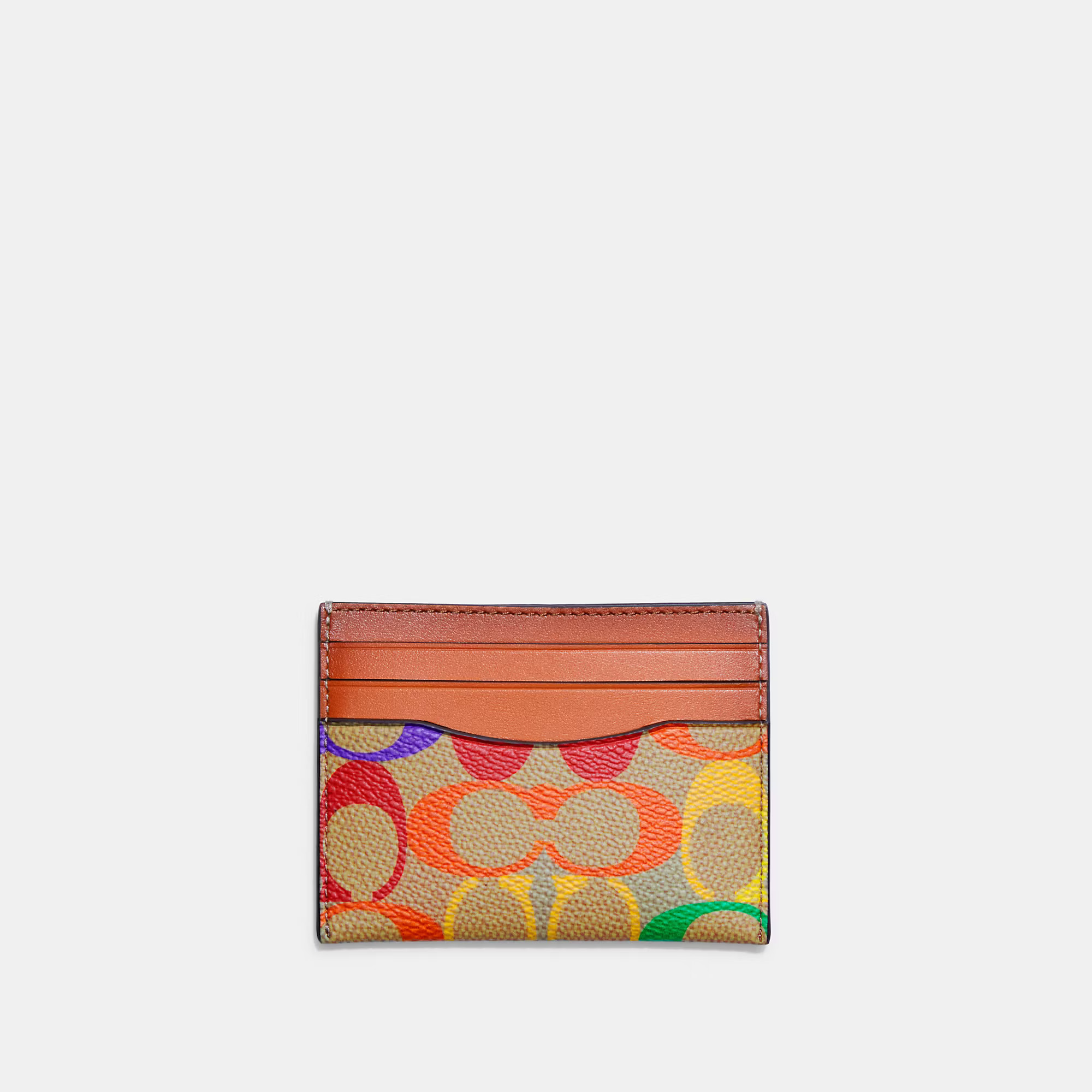 Card Case In Rainbow Signature Canvas | Coach (US)