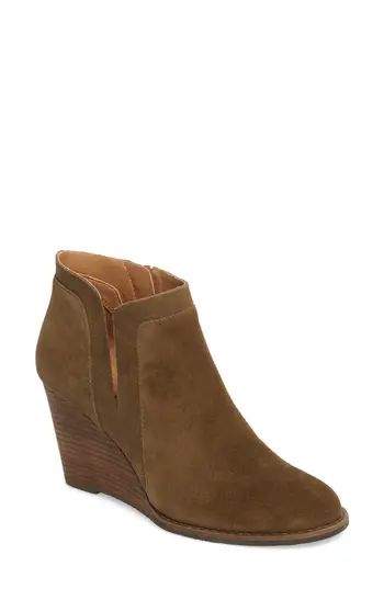 Women's Lucky Brand Yabba Wedge Bootie, Size 4 M - Green | Nordstrom