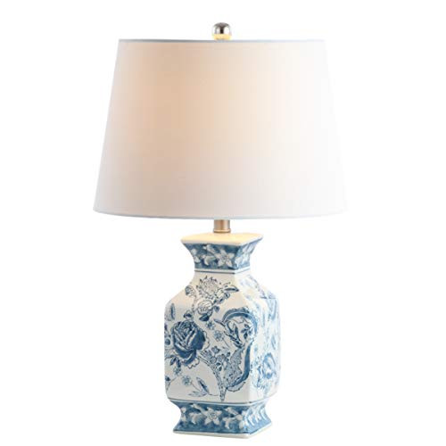 SAFAVIEH Lighting Collection Mayson Blue/ White Chinoiserie 24-inch Bedroom Living Room Home Office Desk Nightstand Table Lamp (LED Bulb Included) | Amazon (US)