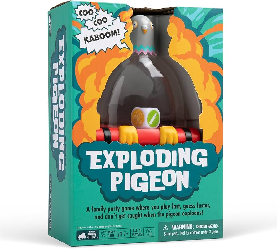 Exploding Kittens Presents Exploding Pigeon – Hilarious Fast-Paced Party Game for Families, Kid... | Amazon (US)