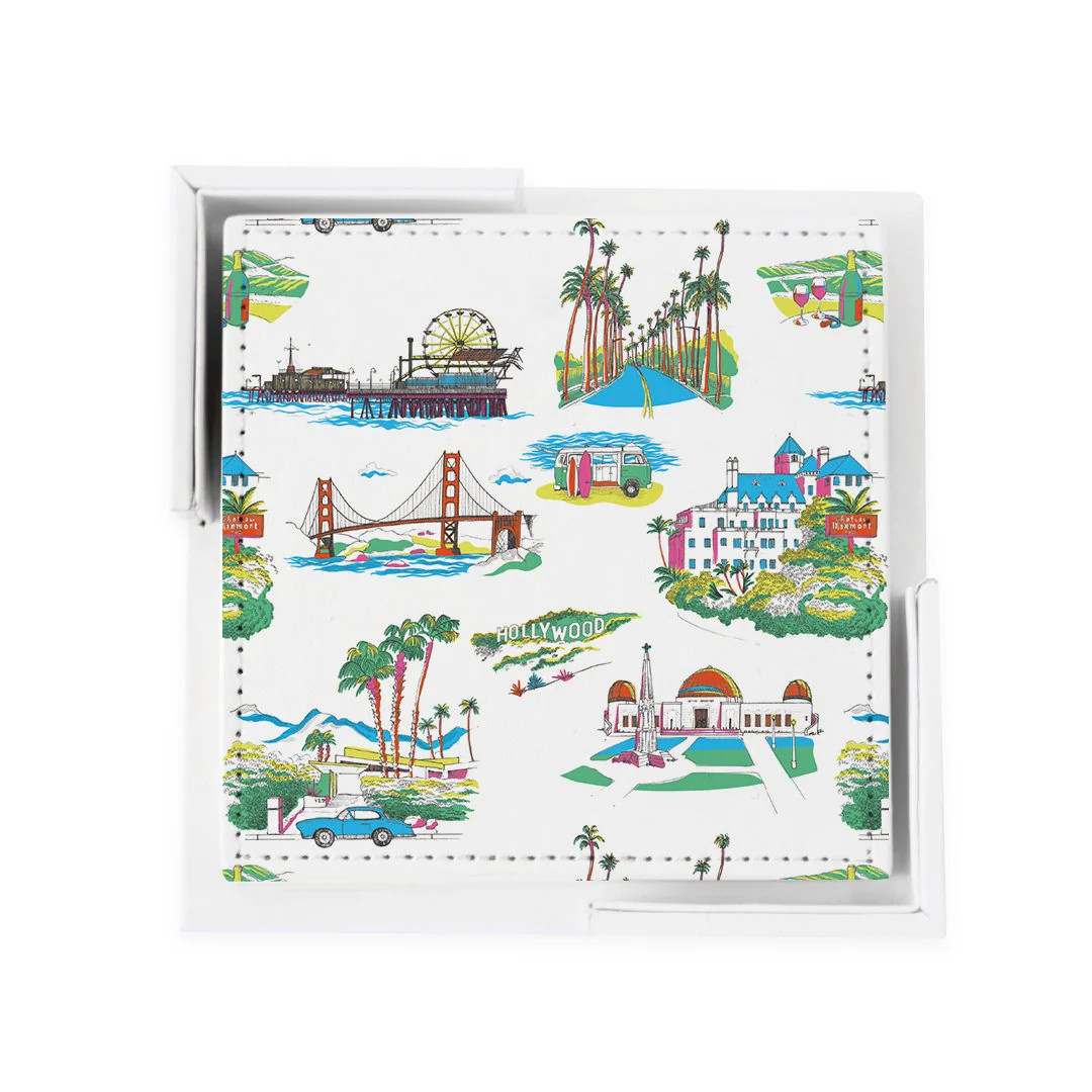 California Toile Coaster Set | Katie Kime Inc
