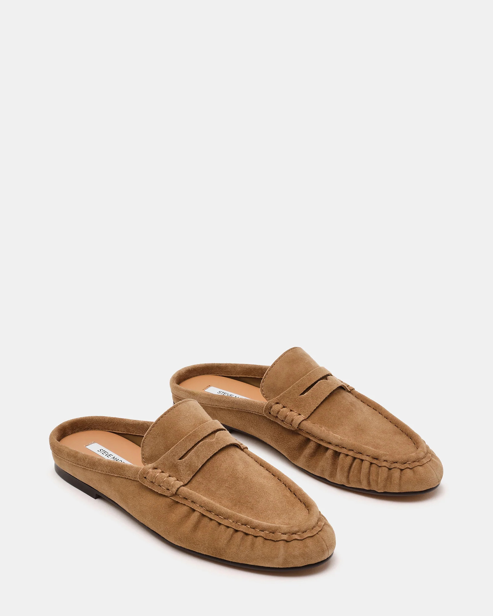 RAFE Taupe Suede Suede Slip-On Mule Women's Flat | Steve Madden (US)