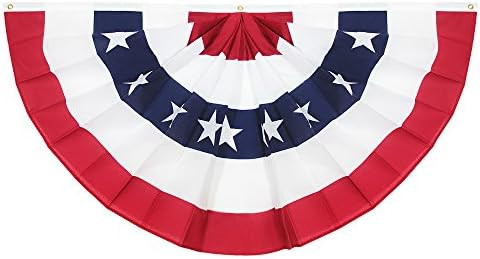 Anley USA Pleated Fan Flag, 3x6 Feet American US Bunting Flags Patriotic Stars & Stripes - Sharp ... | Amazon (US)