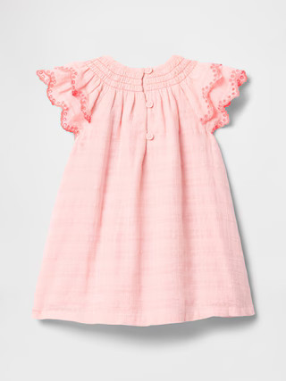 Baby Flutter-Sleeve Cotton Dress | Gap (US)