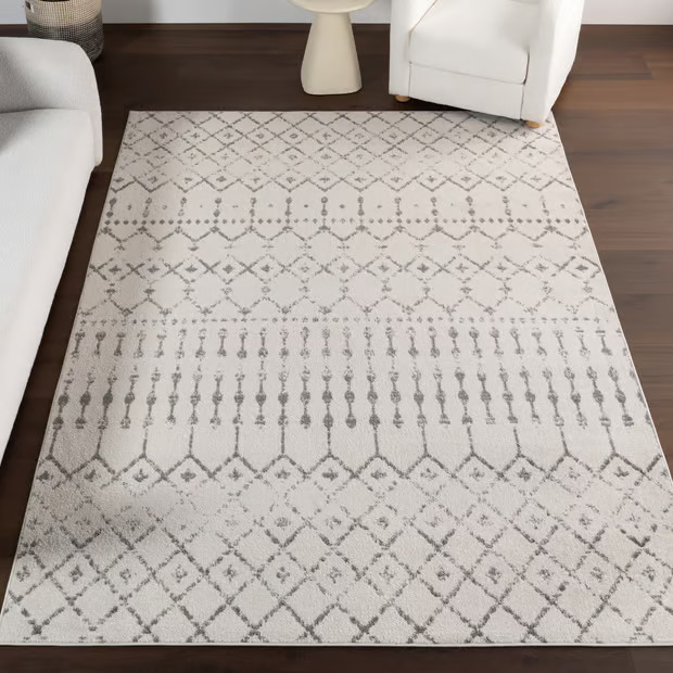 Gray Moroccan Trellis Area Rug | Rugs USA