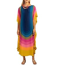 Bsubseach Colorful Kaftan Dresses for Women Long Bathing Suit Cover Ups Maxi Beach Coverups Cafta... | Amazon (US)
