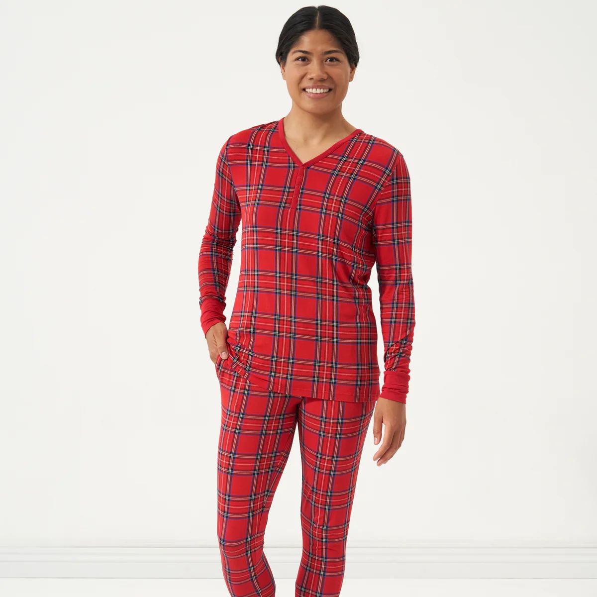 Holiday Plaid Women's Pajama Top | Little Sleepies