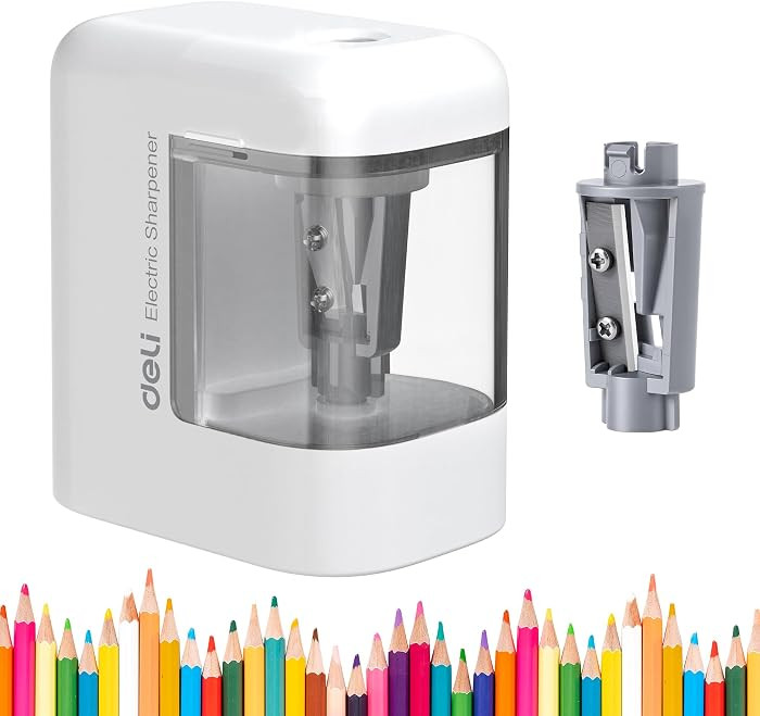 Deli Electric Pencil Sharpener, Battery Operated Portable Pencil Sharpener | Amazon (US)