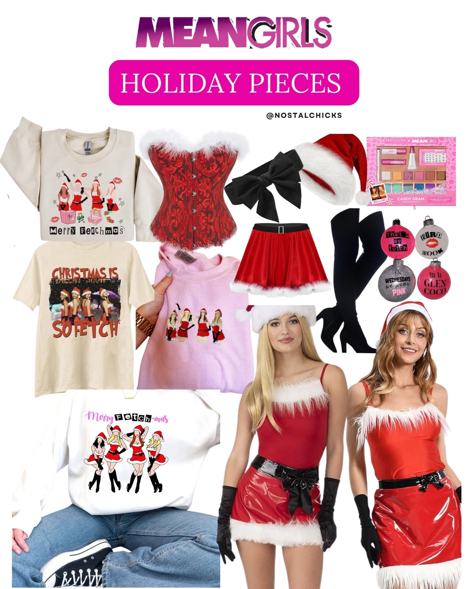 Top-selling Item] Mean Girls Merry Fetchmas All Over Print Pajamas Set