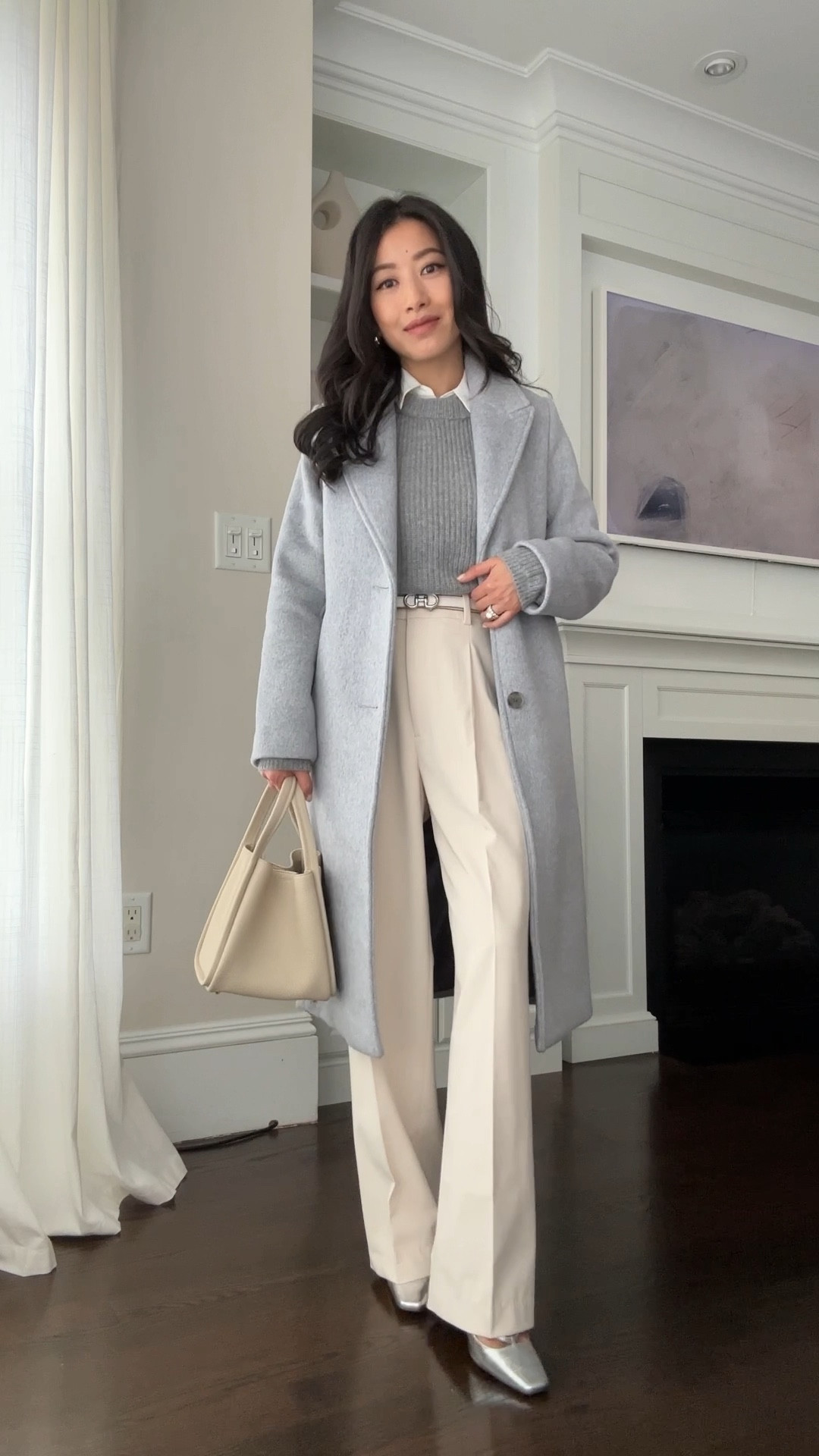 Good petite-friendly staples. Everything except the coat (currently $150) is under $100. I’m 5 feet tall wearing: 

• edited pieces reversible mini belt xxs, sold at www.editedpieces.com

•Abercrombie coat size xxs petite

• Ann Taylor essentials shirt size xxs petite , this is on the thin and lighter weight side 

• Uniqlo pants size xxs - these come in an original inseam length of 28" with optional free or $5 hemming. 

I got them hemmed to a 27" to wear with mid heels, but if wearing mostly with flats I'd personally do a 26" inseam. 

Also linked a nice relaxed boyfriend blazer (I have xxs) from them and chunky scarf 

• Songmont bag

• Edited pieces mini belt xxs (fully stocked at editedpieces.com)

• J Crew slingback square toe heels, linked similar as well

• quince cashmere sweater Xs

• adidas sambas sneakers , men’s size 4 = women’s 5/5.5.

#petite winter outfits 

#LTKstyletip #LTKSeasonal #LTKworkwear