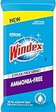 Windex Ammonia-Free Premoistened Glass Wipes, Crystal Rain Fresh Scent, 25 Count | Amazon (US)