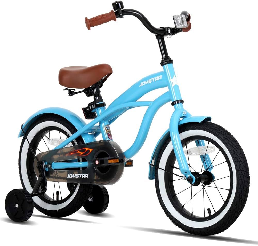 JOYSTAR 12" 14" 16" Kids Cruiser Bike for Ages 2-7 Years Old Girls & Boys, Kids Bike with Training W | Amazon (US)