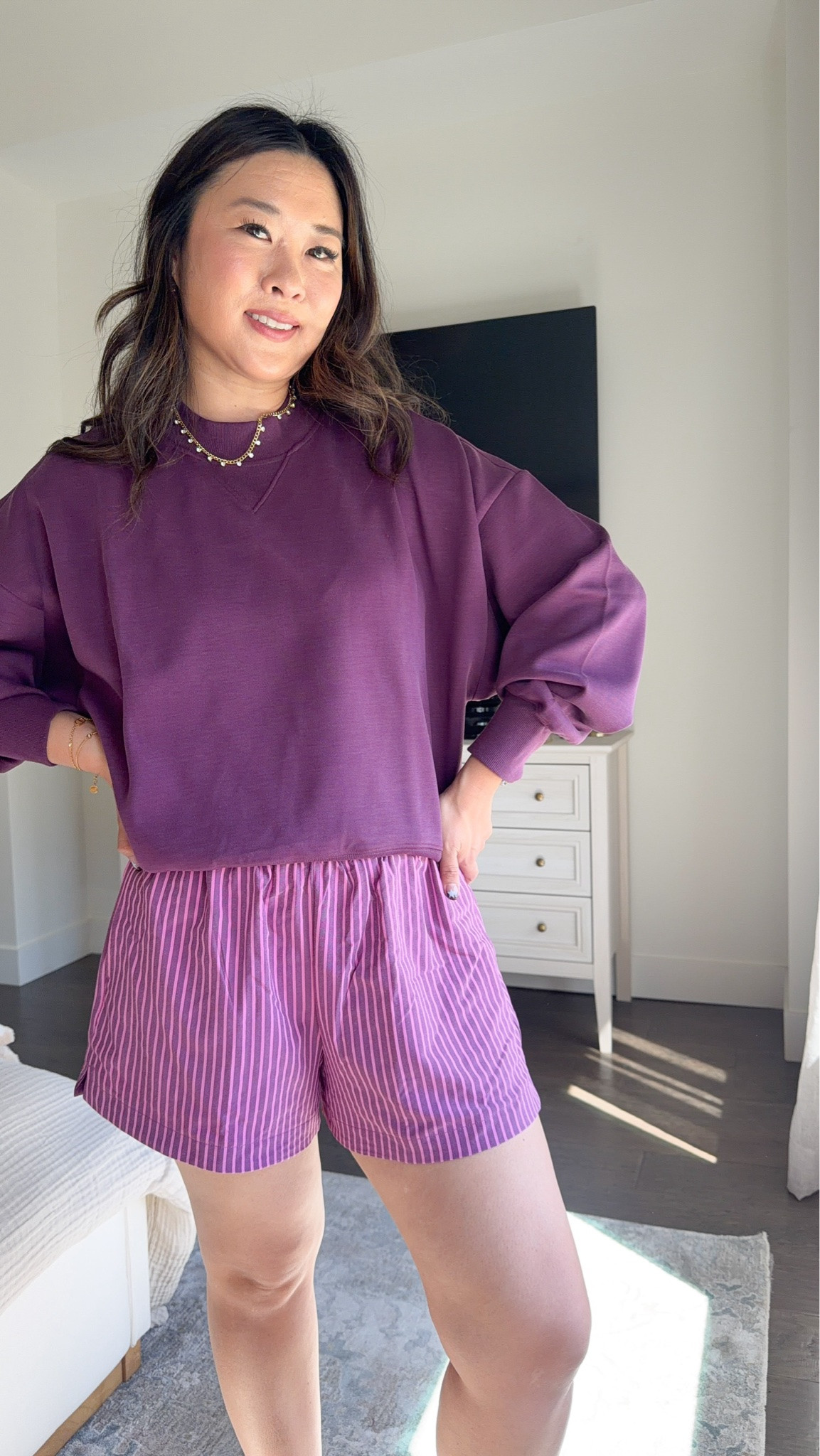 New target arrival outfit inspo

Purple sweatshirt: medium
Purple shorts: medium

#LTKootd #LTKSeasonal #LTKOver40