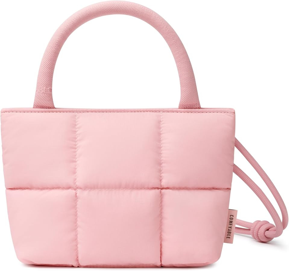 Comfyable Quilted Crossbody Bag for Women, Puffy Crossbody Purse, Small Top Handle Bag | Amazon (US)