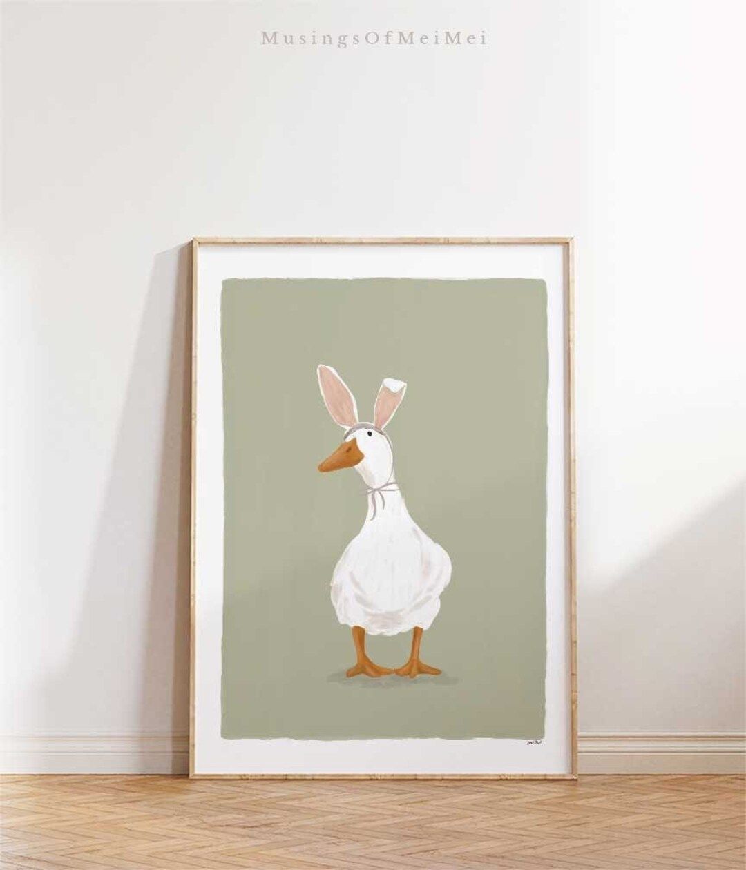 Easter Duck, Printable Wall Art, Easter Wall Art, Boho Easter Decor, Boho Nursery decor, Easter p... | Etsy (US)