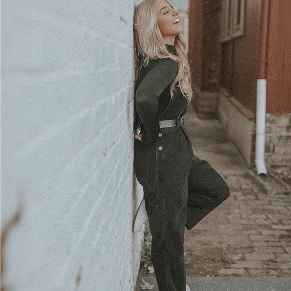 Vintage Calvin Klein Black Corduroy Overalls | Poshmark