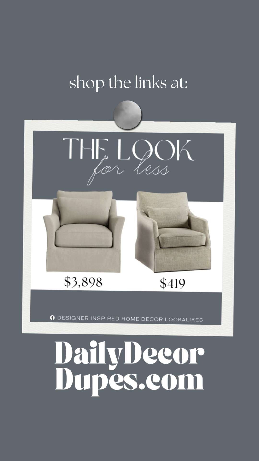 Inspired by McGee & Co Lounge Chair. Mid-Century Modern Chair. Cozy Swivel Chair. Slipcovered Armchair. Stylish Living Room Chair. Classic Slipcover Chair. Sleek Swivel Armchair. Modern Accent Chair.    

Home more affordable option find copy cat similar look for less budget friendly affordable cheap cheaper beautiful pretty. Clearance sale coupon code discount code promo code luxury lookalike look a like Inspo inspiration inspired by idea ideas Love like these? I share multiple every day in my FB group.
#mcgeeandcoinspired #loungechair #swivelchair #accentchair #livingroomchair #livingroominspo #furniturefinds #armchair 

 #LTKHome