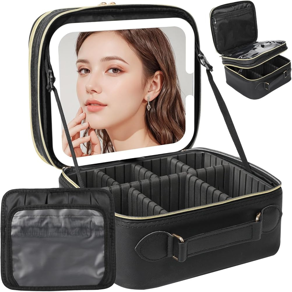 Travel Makeup Bag Makeup Case Cosmetic Organizer | Amazon (US)