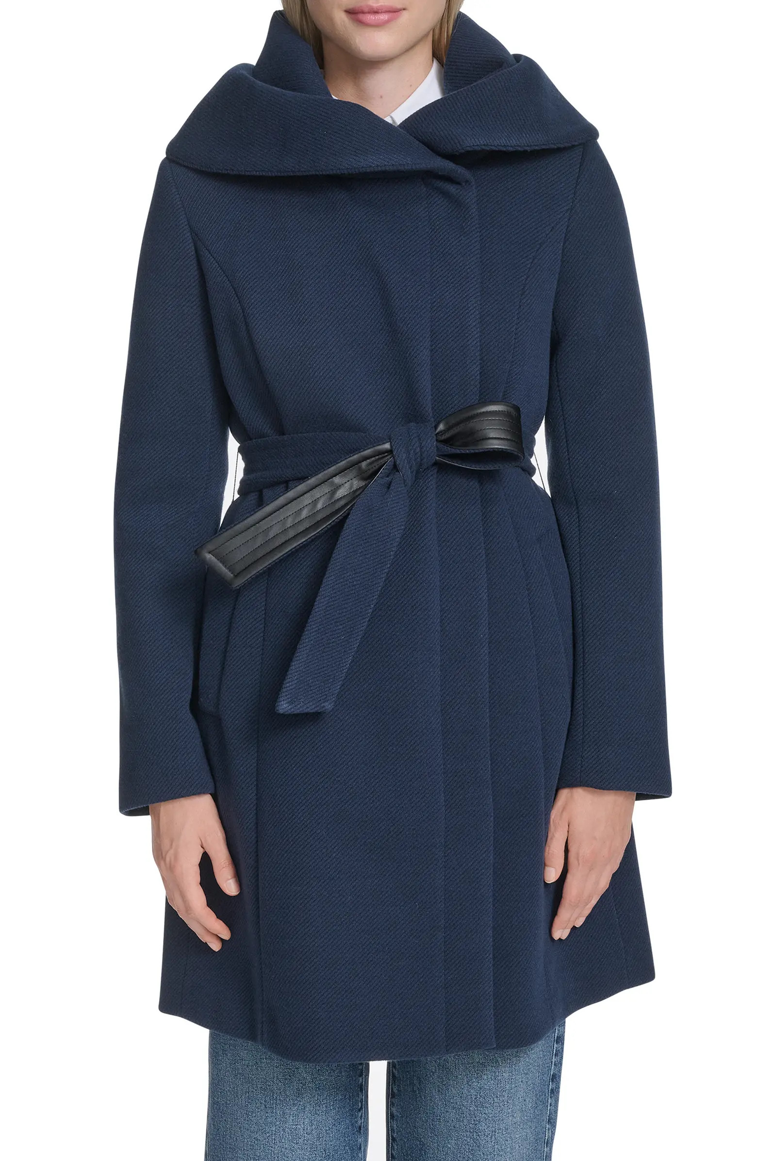 Cole Haan Twill Belted Coat | Nordstrom | Nordstrom