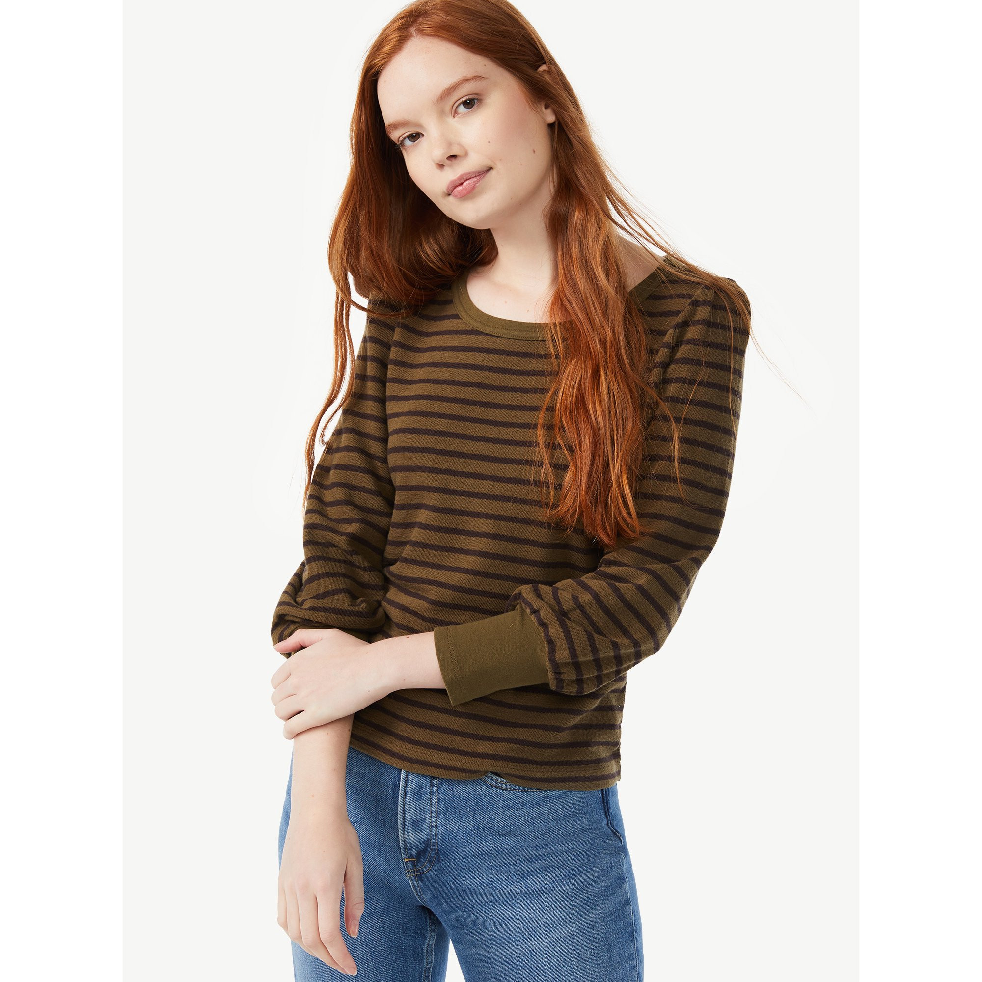 Free Assembly Women's Puff Sleeve Top | Walmart (US)