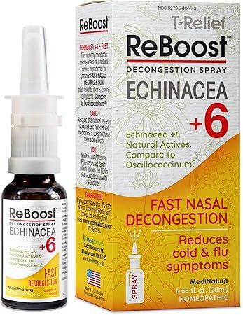 MediNatura ReBoost Echinacea +6 Decongestion Nasal Spray - Fast Nasal Symptom Relief - 0.68oz Spr... | Amazon (US)