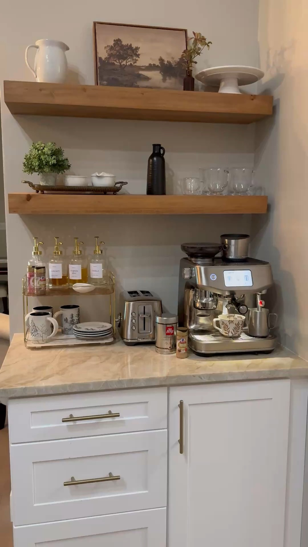 Coffee station, Espresso machine, kitchen decor, coffee decor, home decor, coffee corner, modern organic kitchen

#LTKHome #LTKdayinmylife #LTKmorningroutine