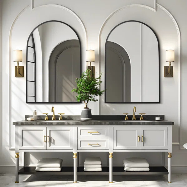 Vercher Metal Arched Bathroom/Vanity Mirrors | Wayfair North America