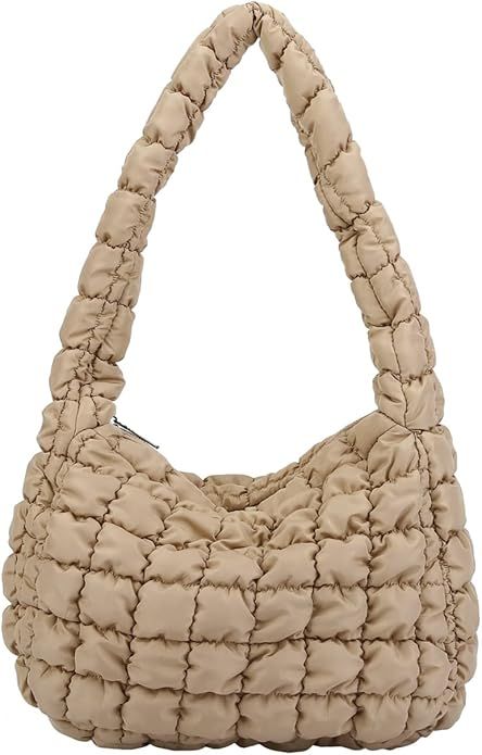 Rejolly Puffer Shoulder Bag for Women Quilted Puffy Lightweight Nylon Handbag Large Padded Soft P... | Amazon (US)