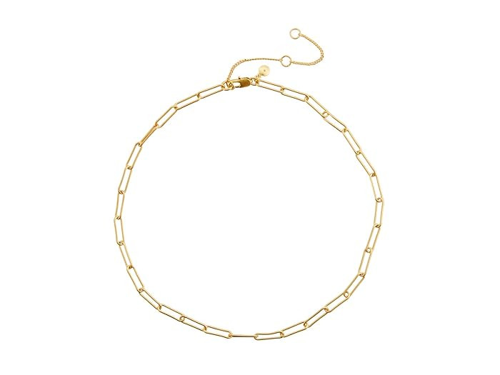 Madewell Paperclip Link Necklace (Vintage Gold) Necklace | Zappos
