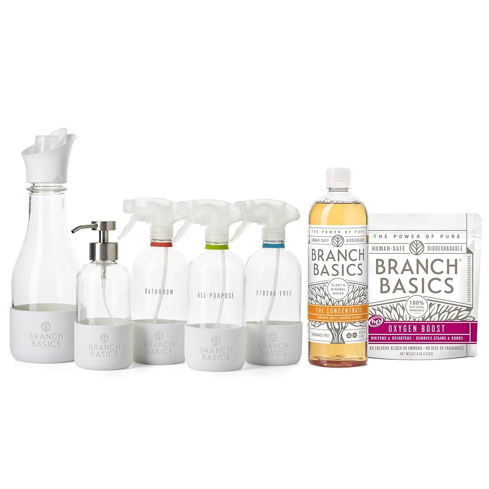 Branch Basics Premium Starter Kit in Glass: All Purpose Cleaner, Glass Cleaner, Bathroom Cleaner,... | Amazon (US)
