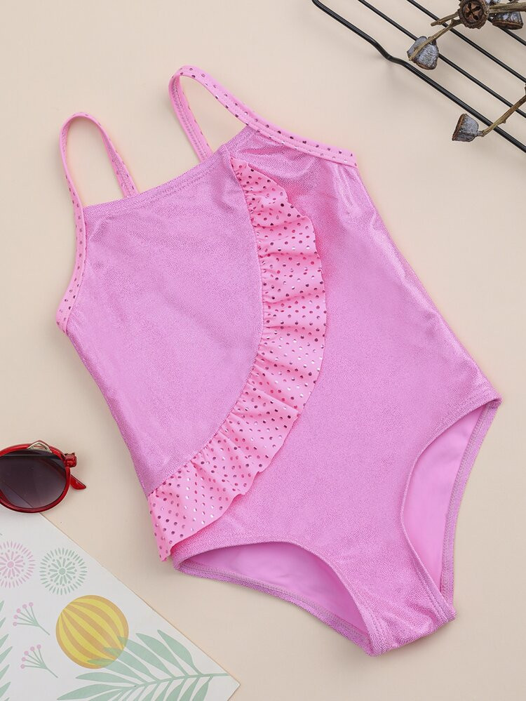 Baby Girl Ruffle Trim One Piece Swimsuit | SHEIN
