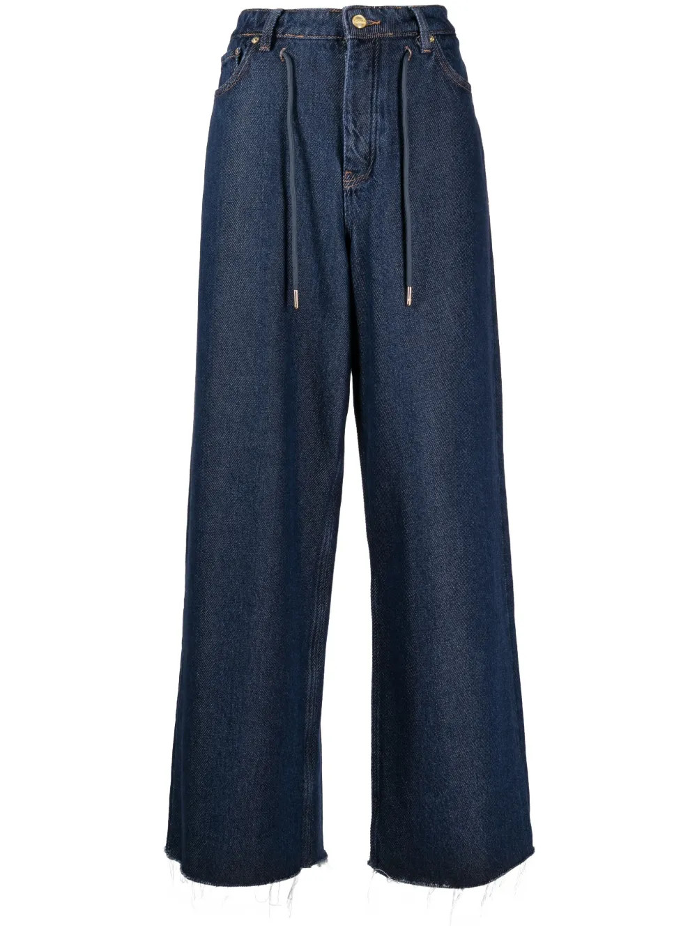 wide-leg drawstring jeans | Farfetch Global
