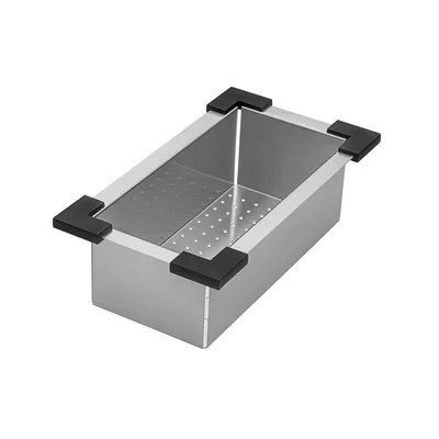 Ruvati Workstation Sink Replacement Colander 17 inch Stainless Steel with Plastic Corners | Wayfair North America