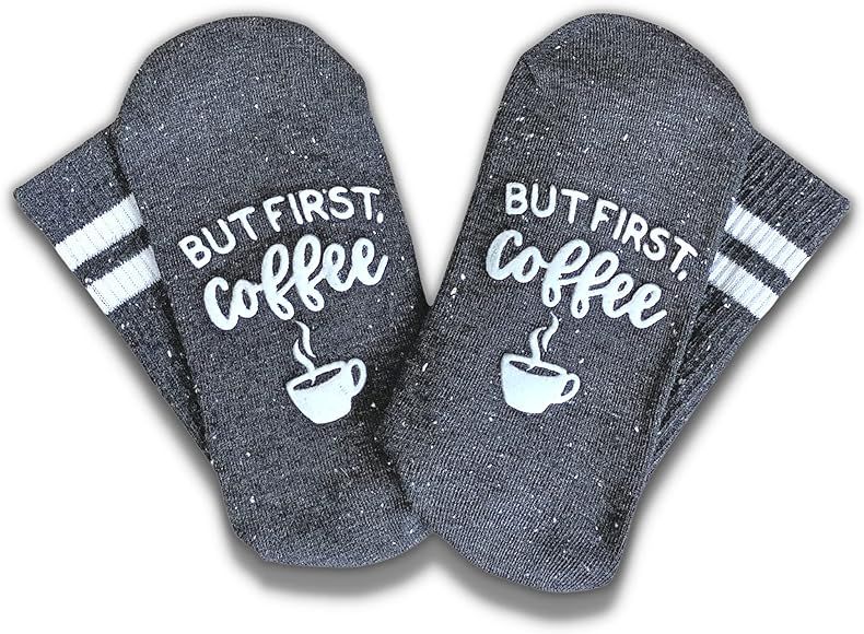 Boutique Wine & Coffee Socks | Crew Style | Wine Gifts Coffee Gifts for Women | If You Can Read This | Amazon (US)