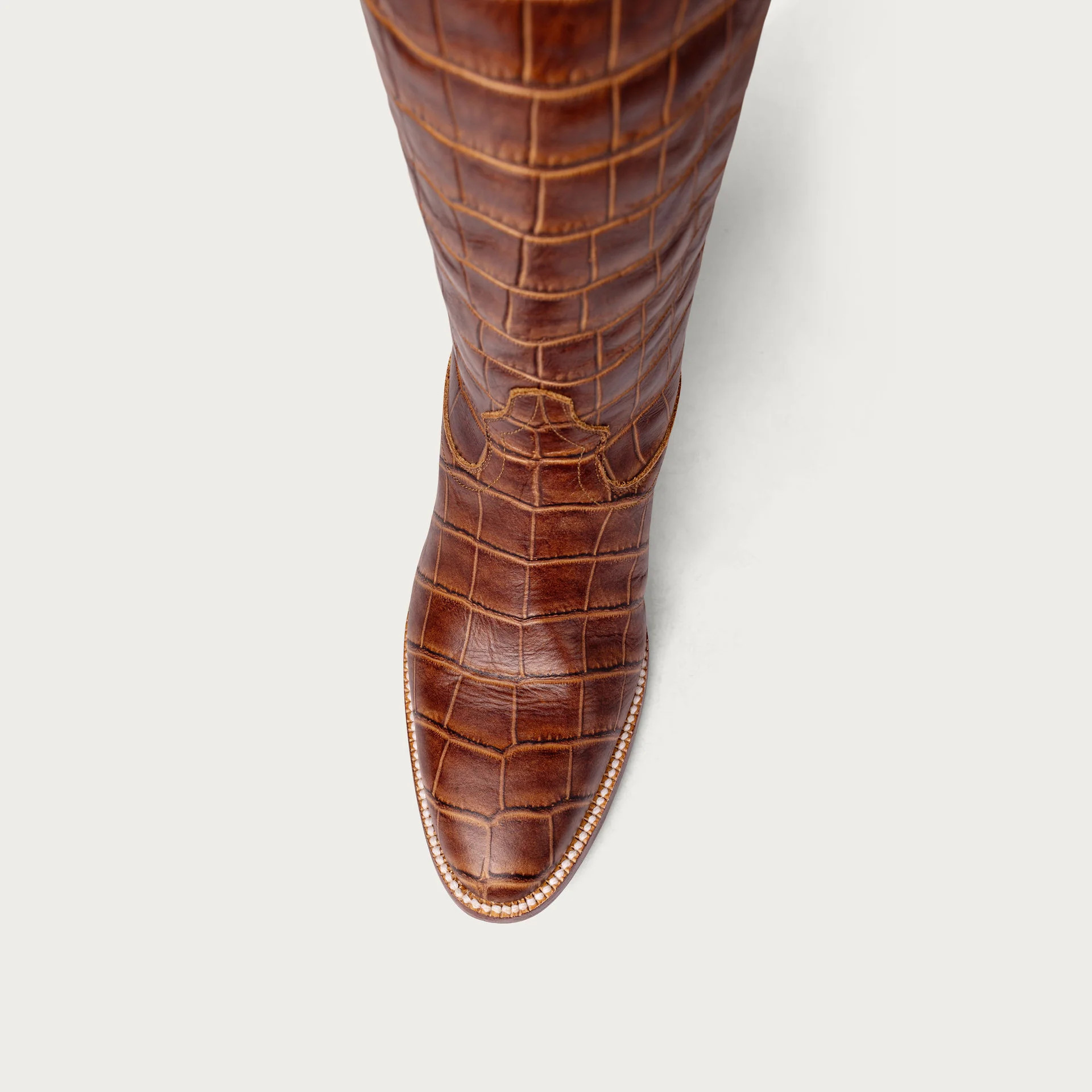 The Soho Boot Chestnut Croc | CITY Boots