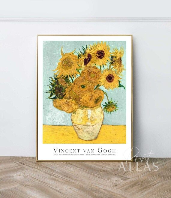 Vincent Van Gogh Print  Vase With Twelve Sunflowers 1888  | Etsy | Etsy (US)