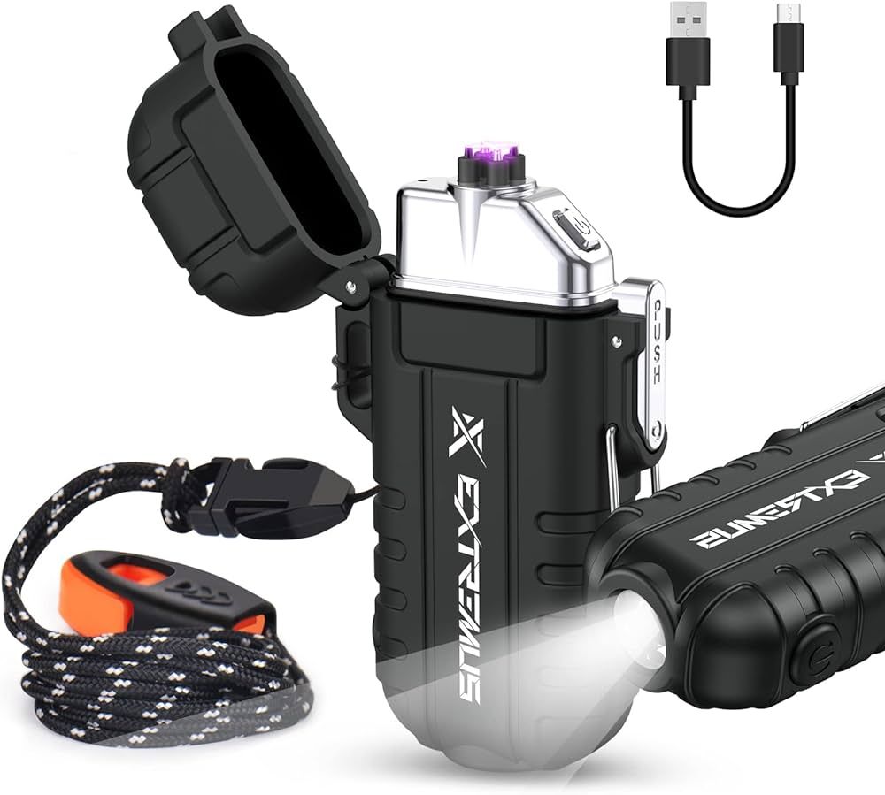 Extremus Blaze 360 Rechargeable Electric Lighters, Dual Arc Lighter, Windproof Plasma Lighter, Wa... | Amazon (US)