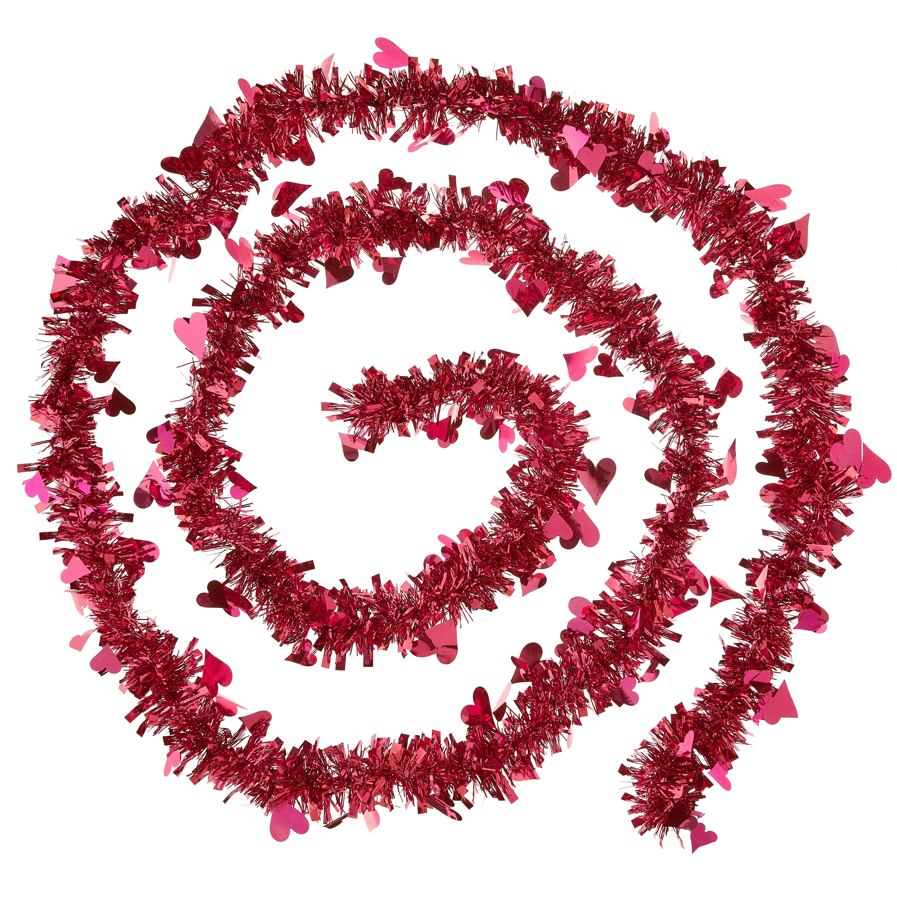 Heart Tinsel Garland, Red, 8', Valentine's Day by Way To Celebrate | Walmart (US)