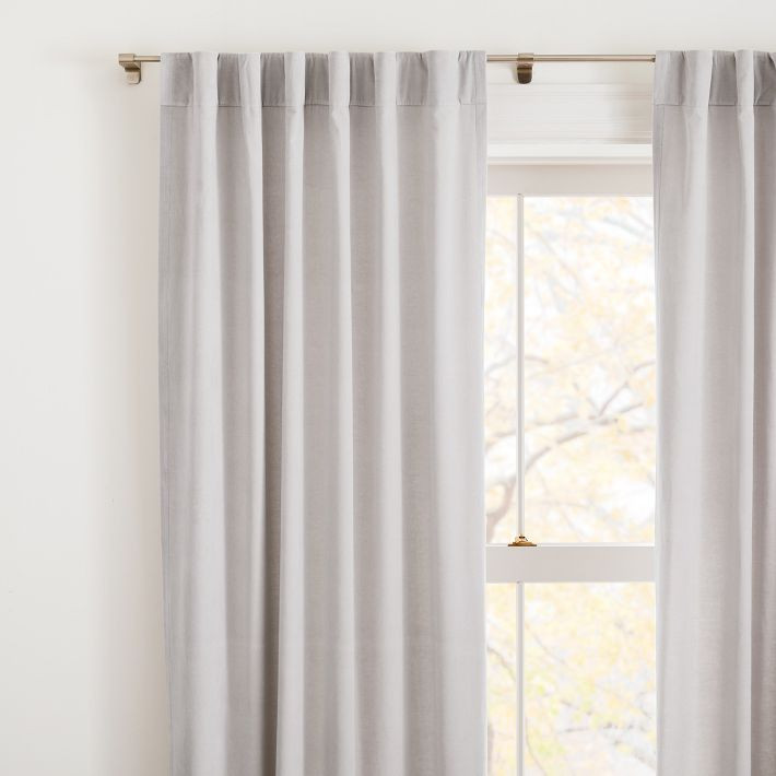Cotton Velvet Blackout Curtain | West Elm (US)