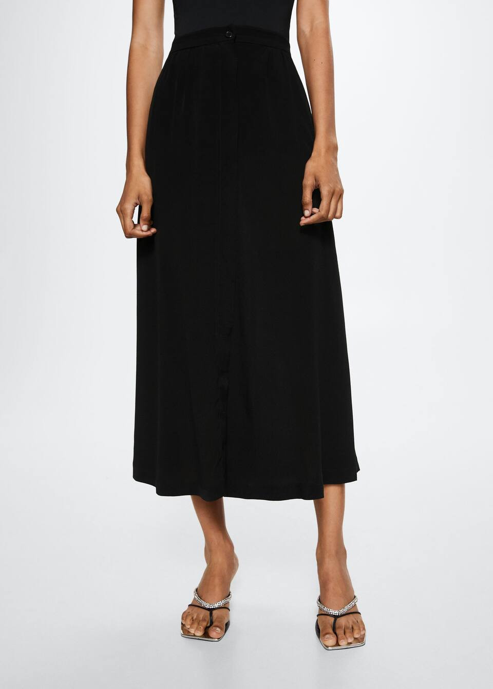 Fluid midi skirt | MANGO (UK)