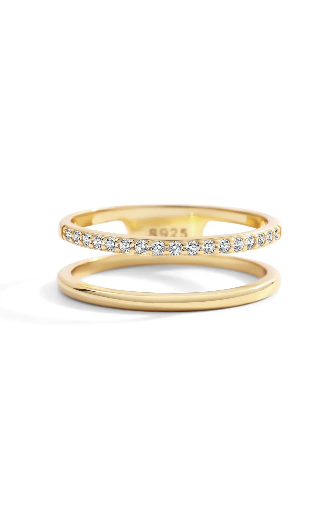 Double Band Pave Ring (Women) | Nordstrom | Nordstrom