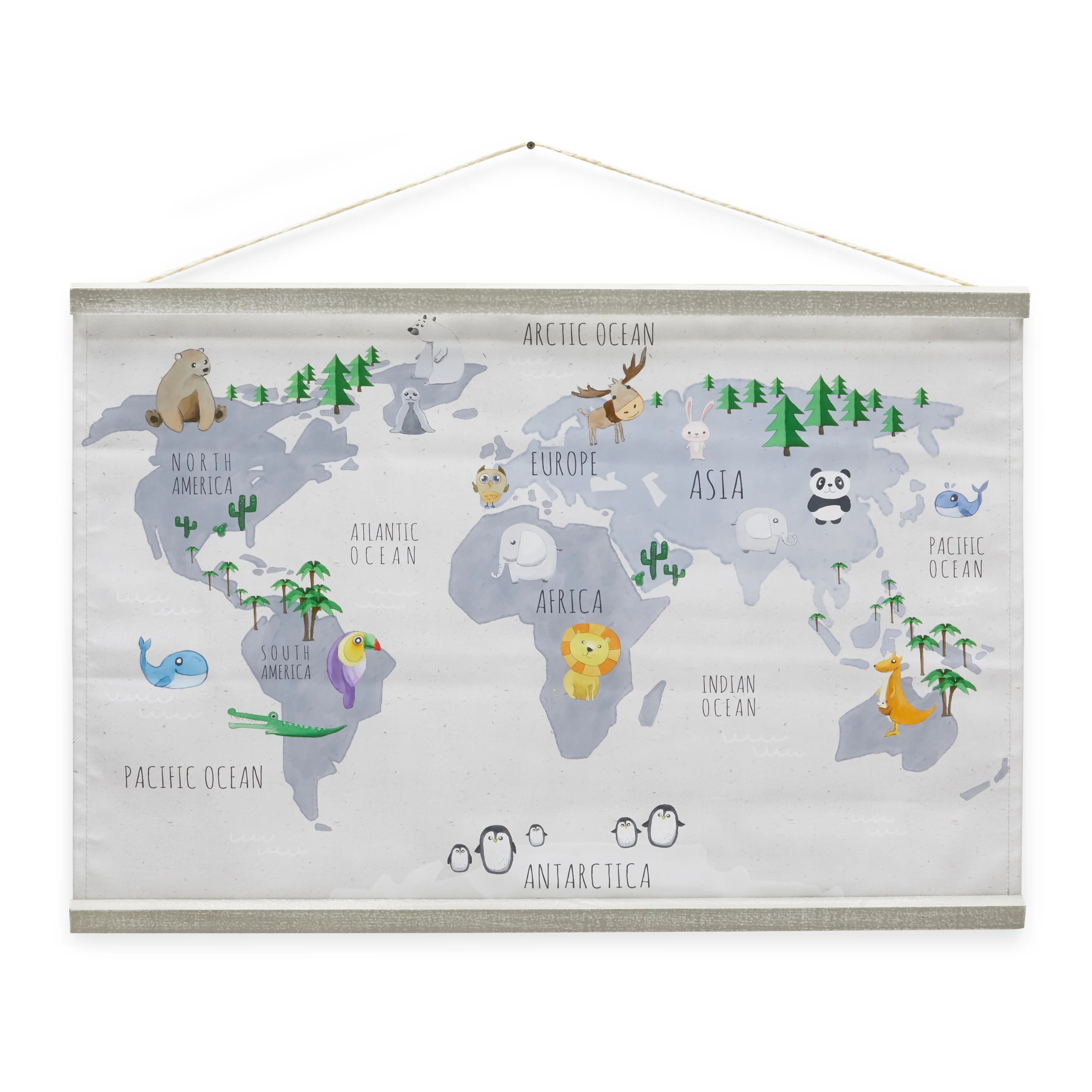 Animal World Map by Drew Barrymore Flower Kids - Walmart.com | Walmart (US)