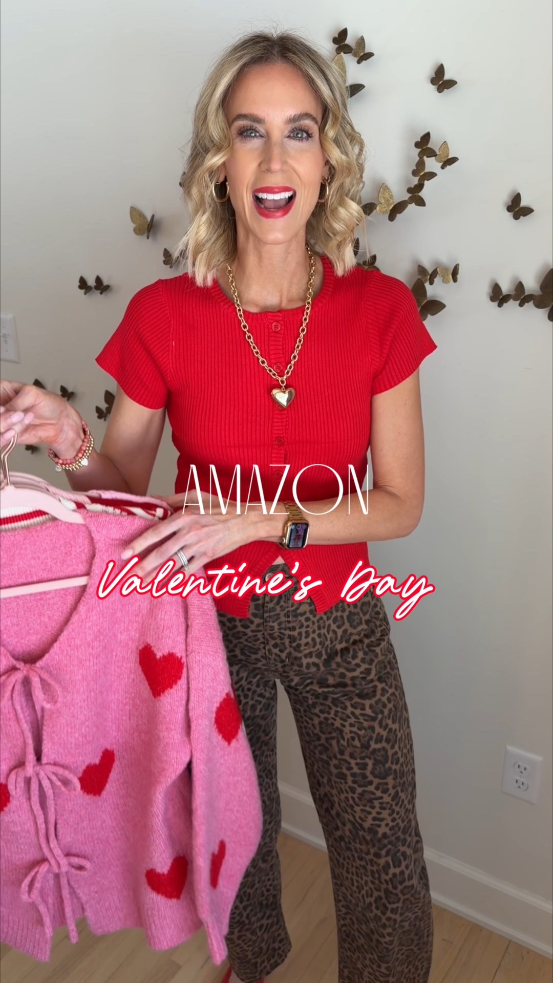 Amazon Valentine’s Day outfit ideas!! Love these red and pink shirts, sweaters, and heart sweaters all ready for Valentine’s Day!! 