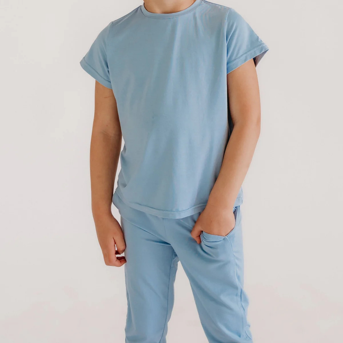 Youth Jogger Set In Cornflower Blue | Silks Design