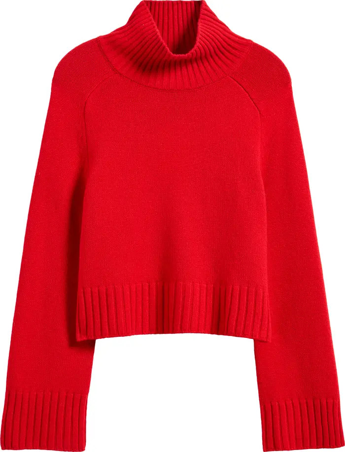 Reformation Brooke Crop Cashmere Turtleneck Sweater | Nordstrom | Nordstrom