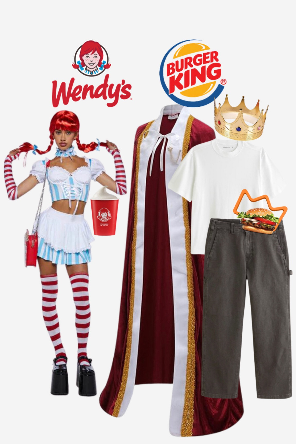 Wendy’s & Burger King Costume
(Wendy’s costume is from Dolls Kill- couldn’t link)
#halloween #gilmoregirls #halloweencostumes #costumeideas #couplecostume 

#LTKSeasonal #LTKHalloween