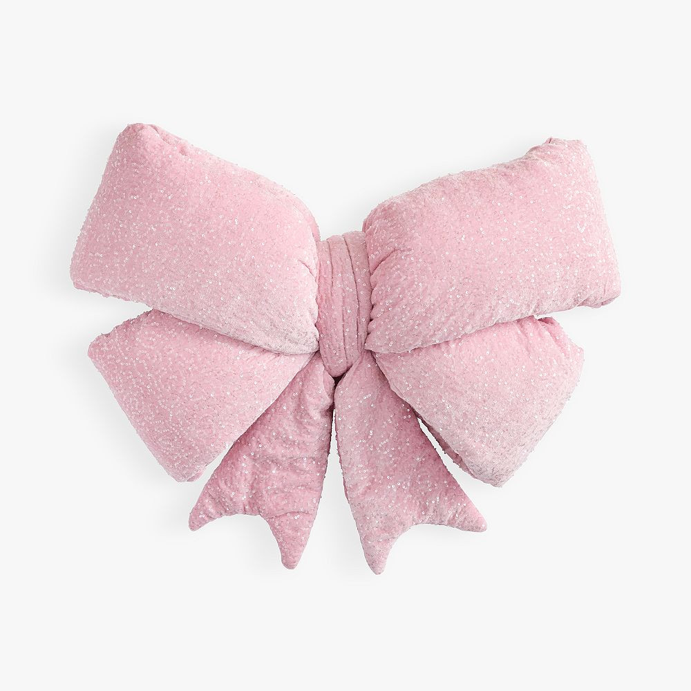 LoveShackFancy Sequin Bow Pillow | Pottery Barn Teen