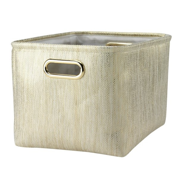 Lambs & Ivy Metallic Gold Storage Bin/Basket | Walmart (US)
