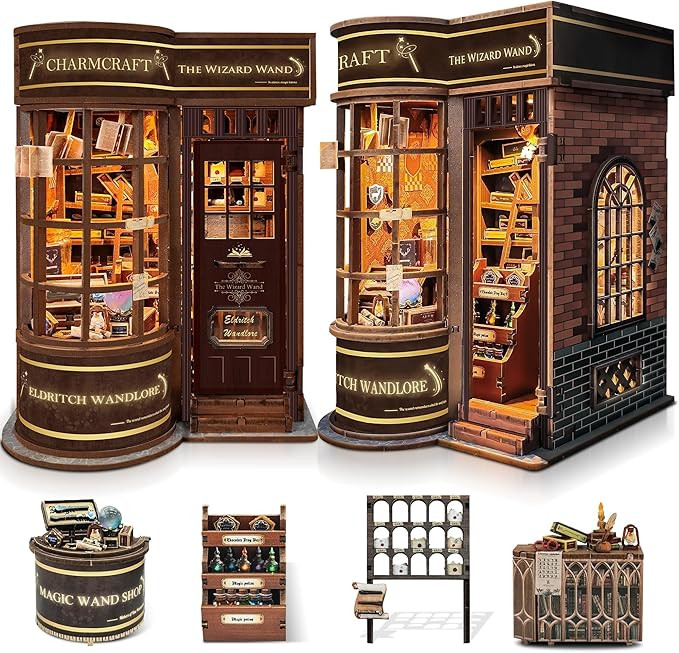 Book Nook Kits for Adults: SUNNINO Book Nook Kit Model Kits Craft Kits for Adults - DIY Miniature... | Amazon (US)